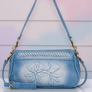 Patricia Nash Nova "Lacing Denim" Crossbody - NWT